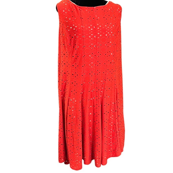 Dress Barn Fit and Flare Eyelet Sleeveless Dress - Picture 1 of 6